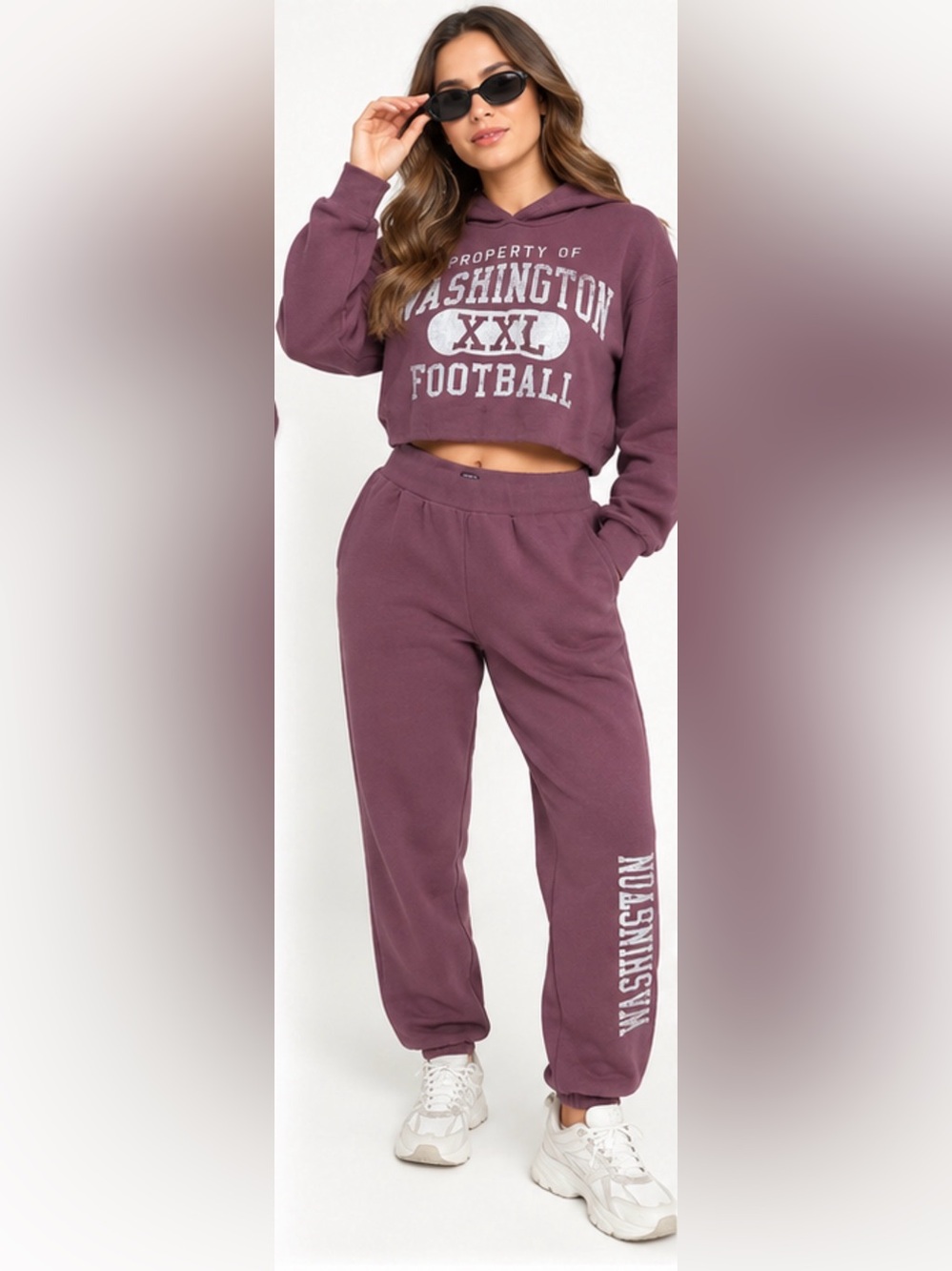 Ardene XL Washington Football Cropped Hoodie & Jogger Sweat Set